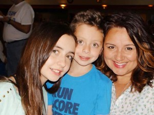 Ana com Juliana e Mateus