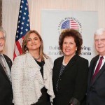 From left to right:

Alan Greenberger
Philadelphia Deputy Mayor for Economic Development and Director of Commerce

Patricia Dickey
Brazil-Pennsylvania Chamber of Commerce, Founder & President

Ambassador Ana Cabral
Consul-General of Brazil in New York

Secretary C. Alan Walker
Pennsylvania Department of Community and Economic Development Secretary
