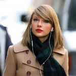 Taylor Swift gets caught up in the wind